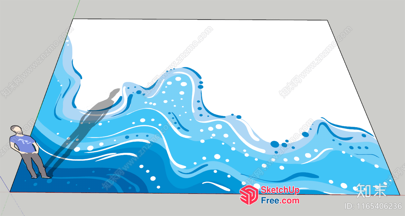 Blue Wave Design Concept For Home Theater 3D SketchUp File
