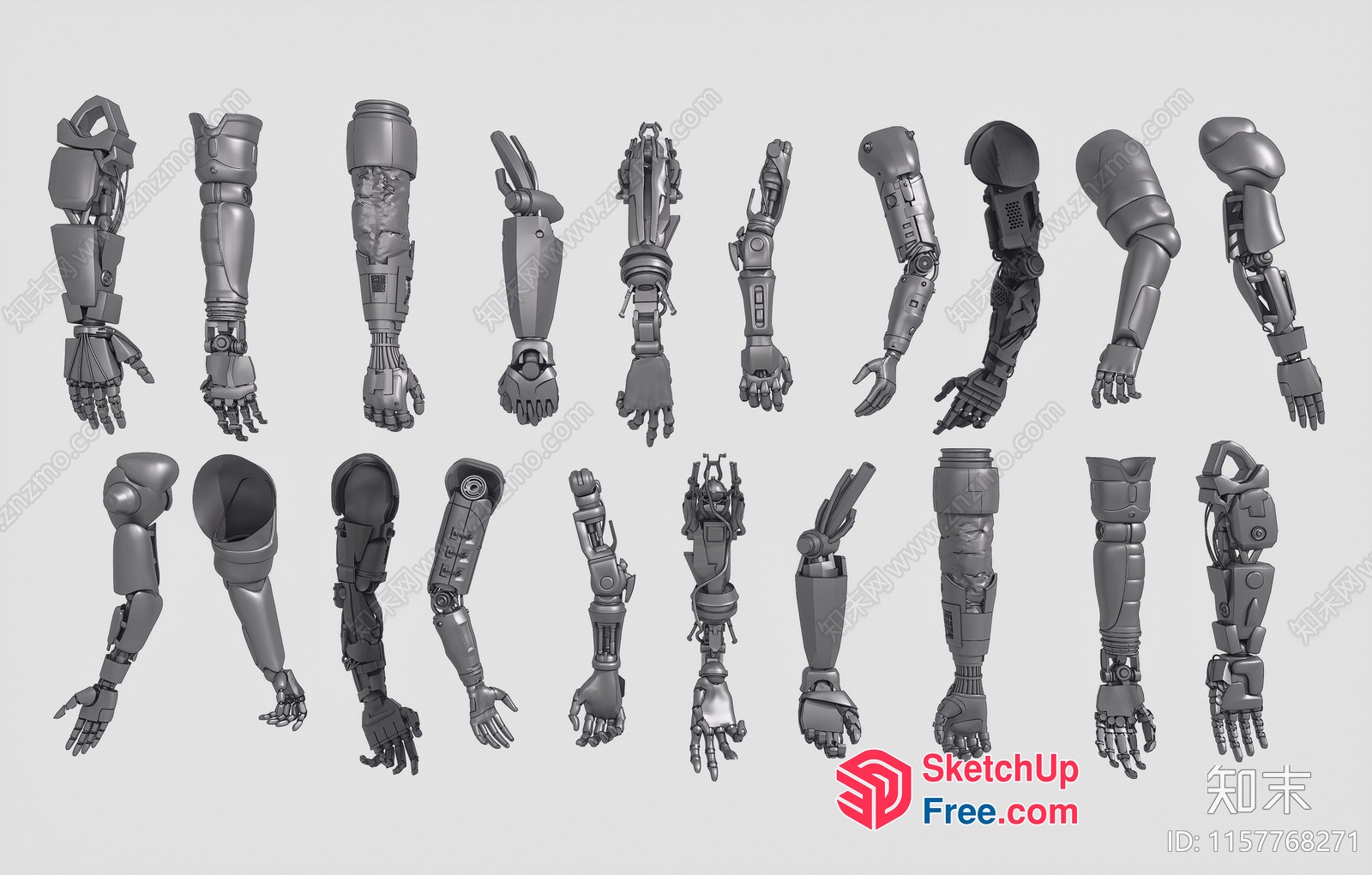Futuristic Robotic Limbs 3D SketchUp File