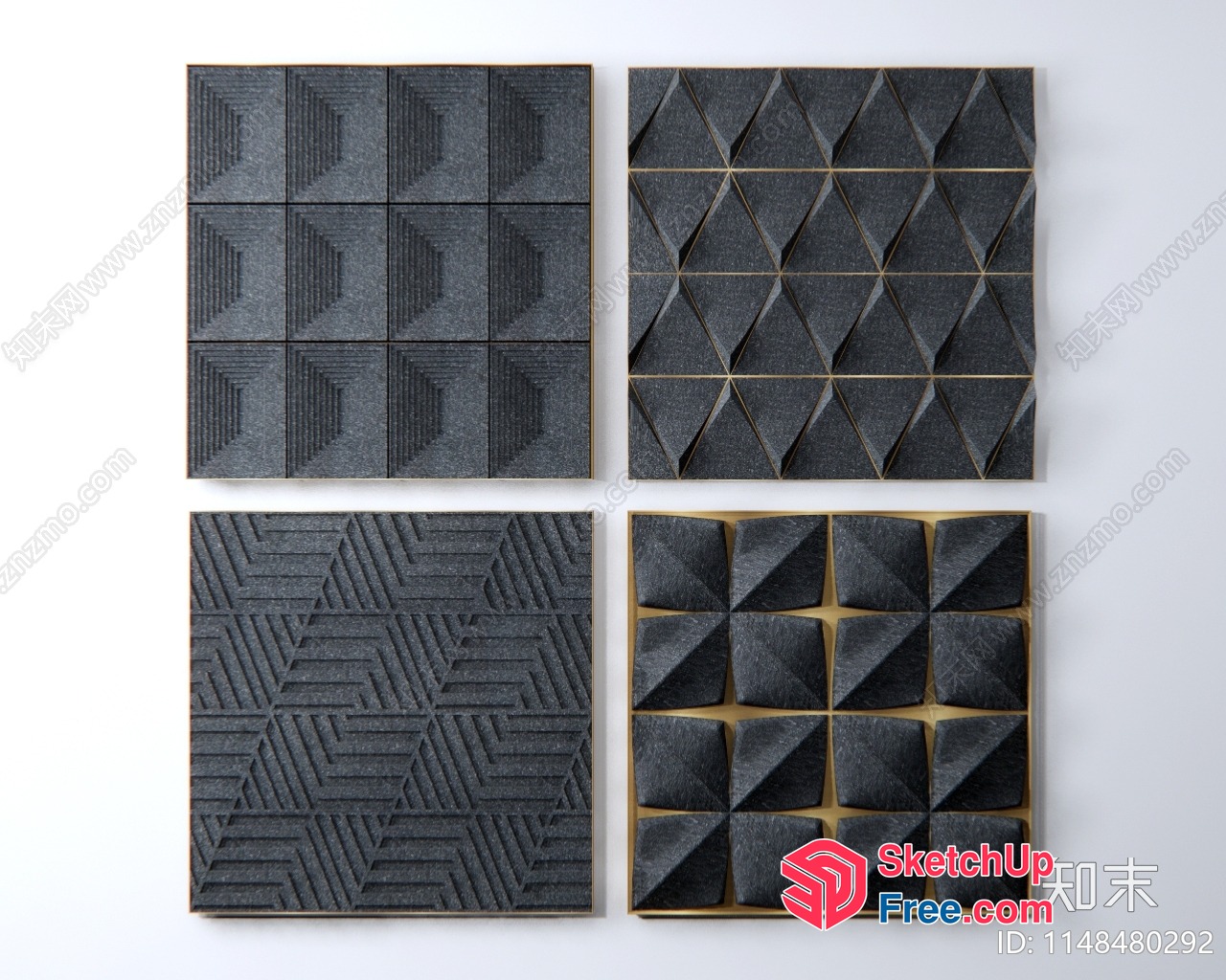 Geometric Patterned Wall Decor 3D SketchUp File
