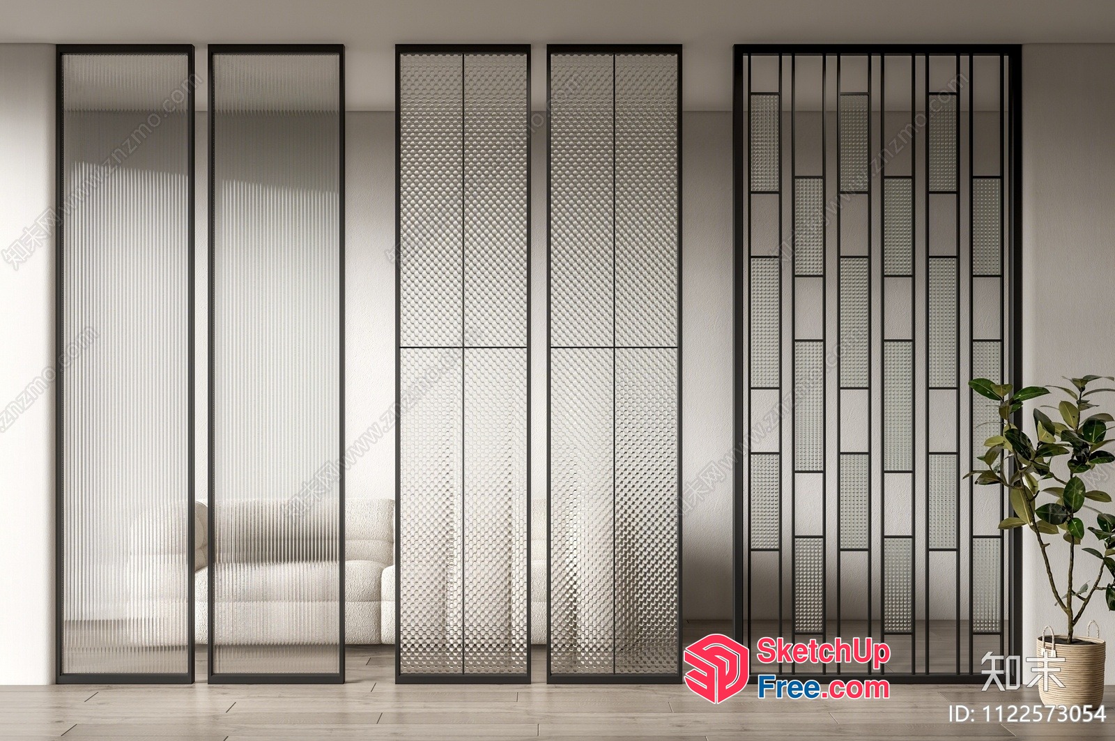 Modern Partition Screen Designs 3D SketchUp File