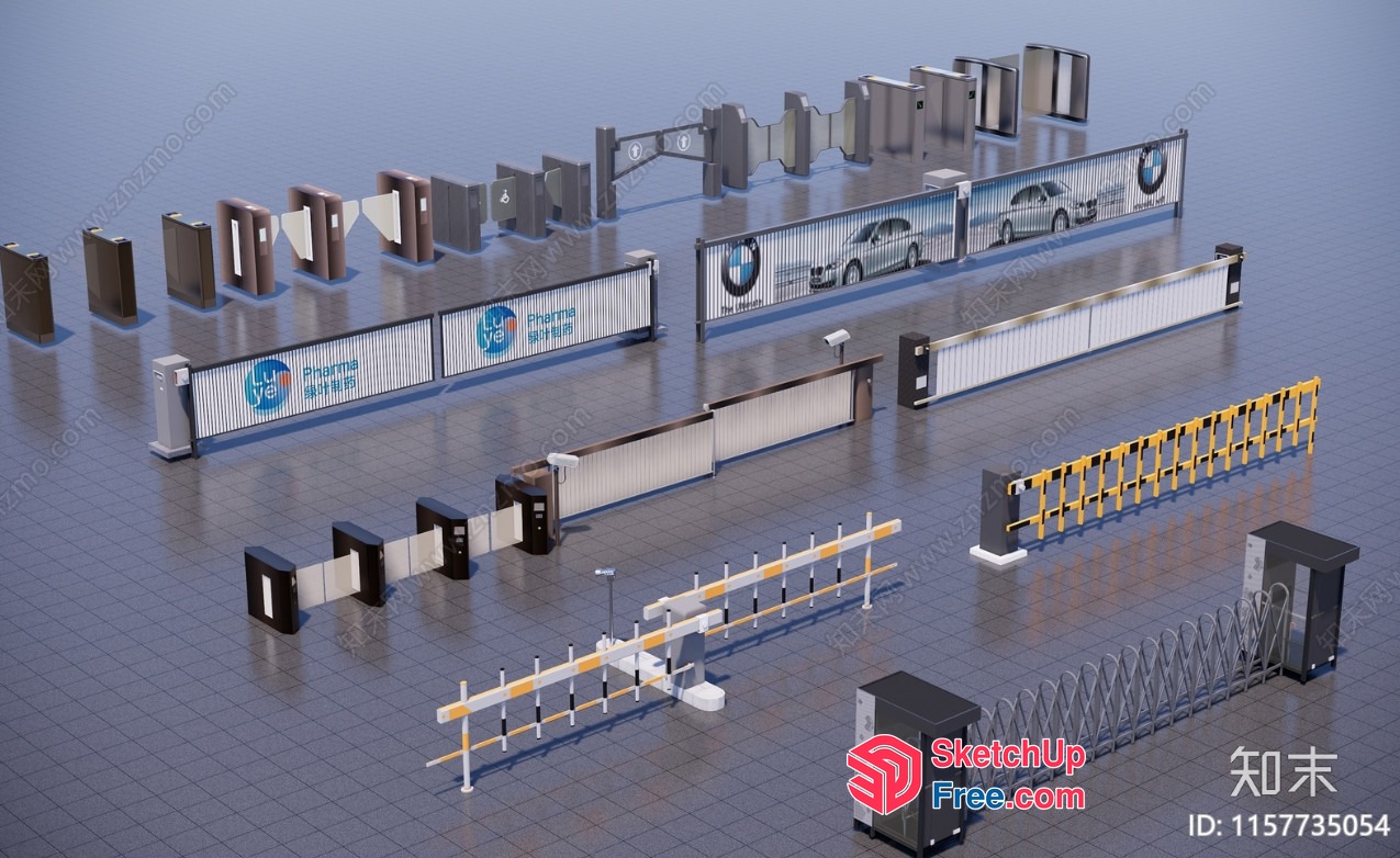 Entrance Security Checkpoint 3D SketchUp File