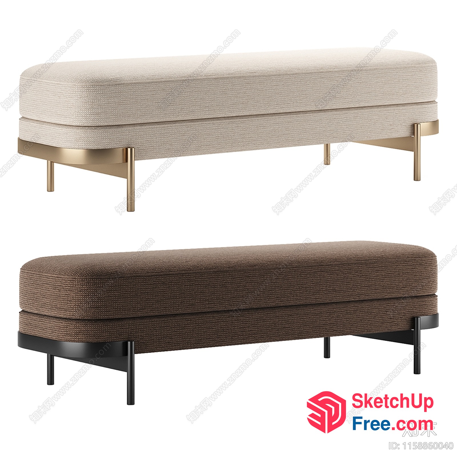 Modern Bench Furniture 3D SketchUp File