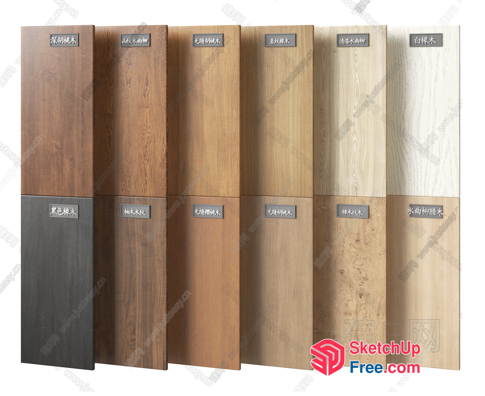 Wood Panel Collection 3D SketchUp File