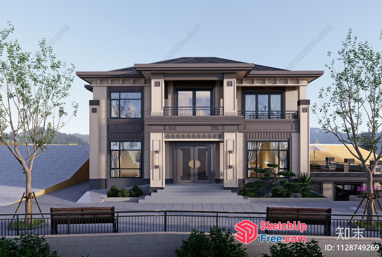 Luxurious Modern Villa With Elegant Design 3D SketchUp File