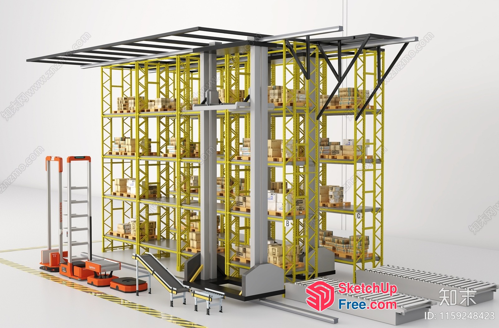 Automated Warehouse Storage System 3D SketchUp File