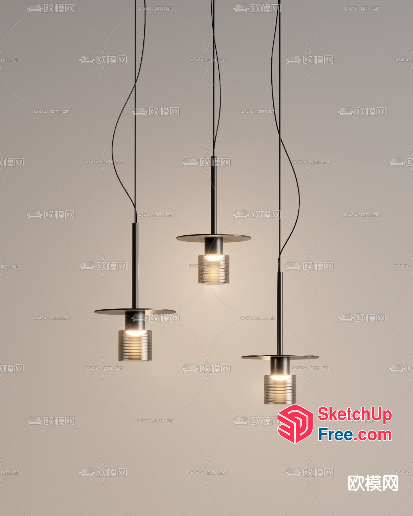 Elegant Modern Lighting Fixtures 3D SketchUp File