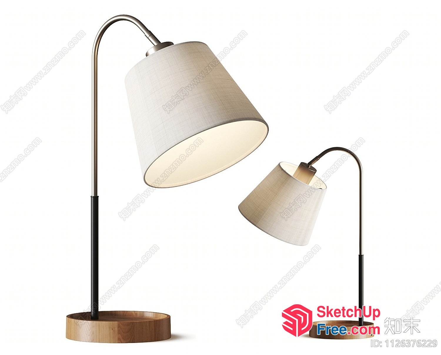 Elegant Table Lamp With Hanging Shade 3D SketchUp File