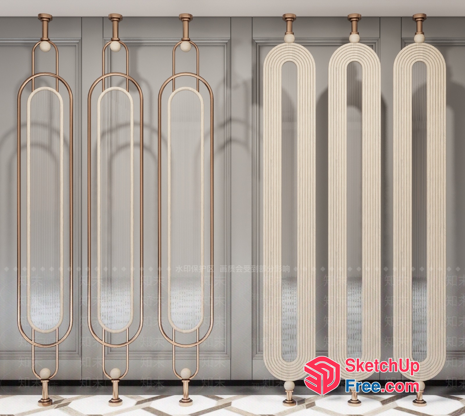 Elegant Partition Screens 3D SketchUp File