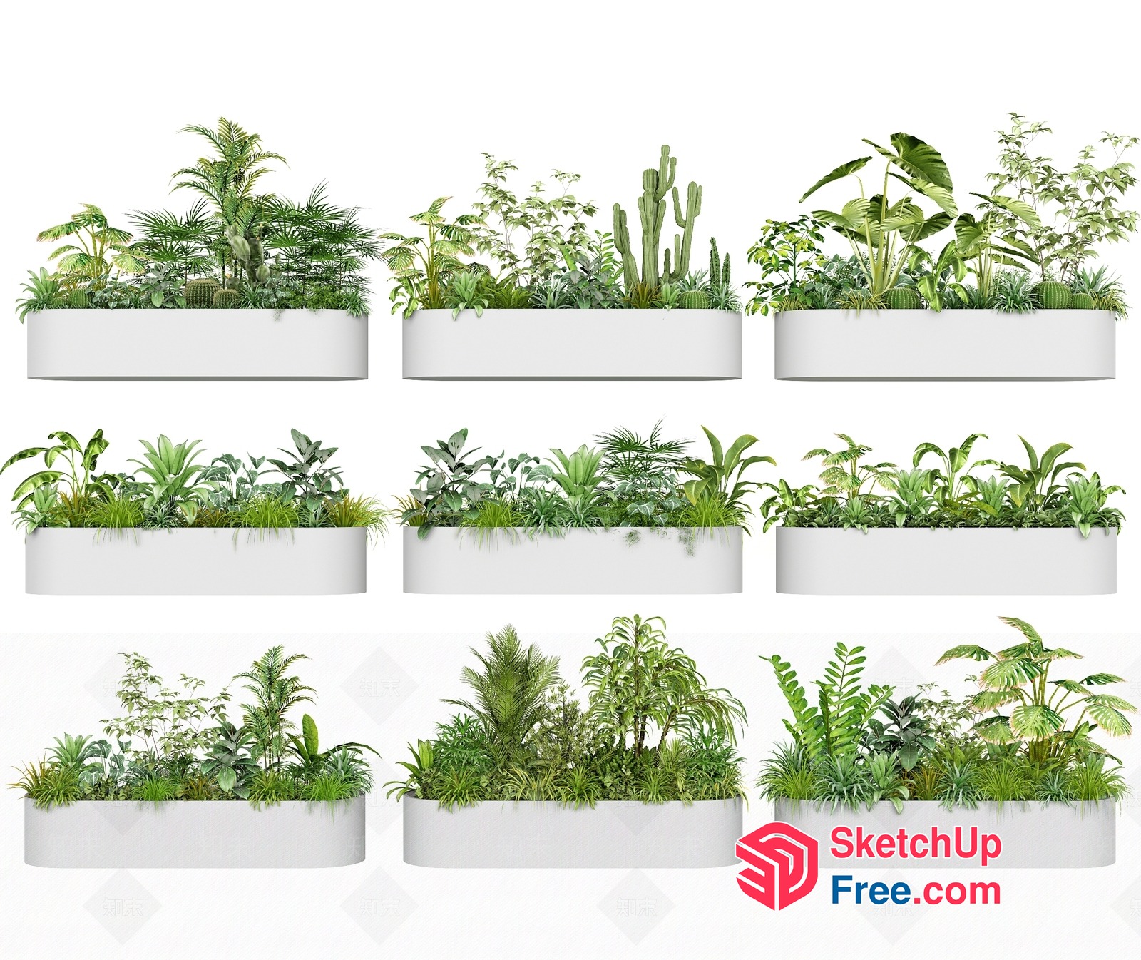 Interior Greenery Arrangement 3D SketchUp File