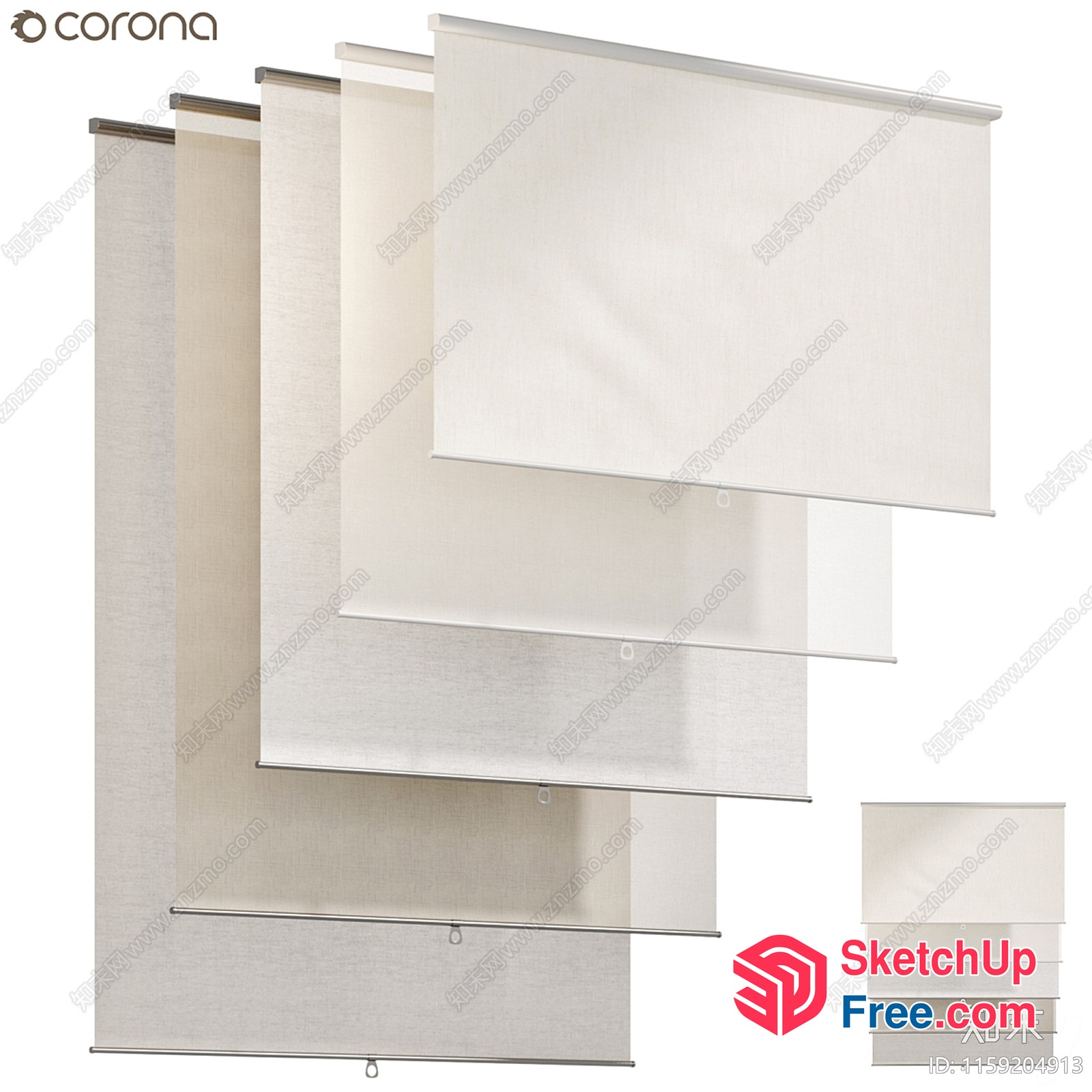 Modern Minimalist Creamy Style Furniture 3D SketchUp File