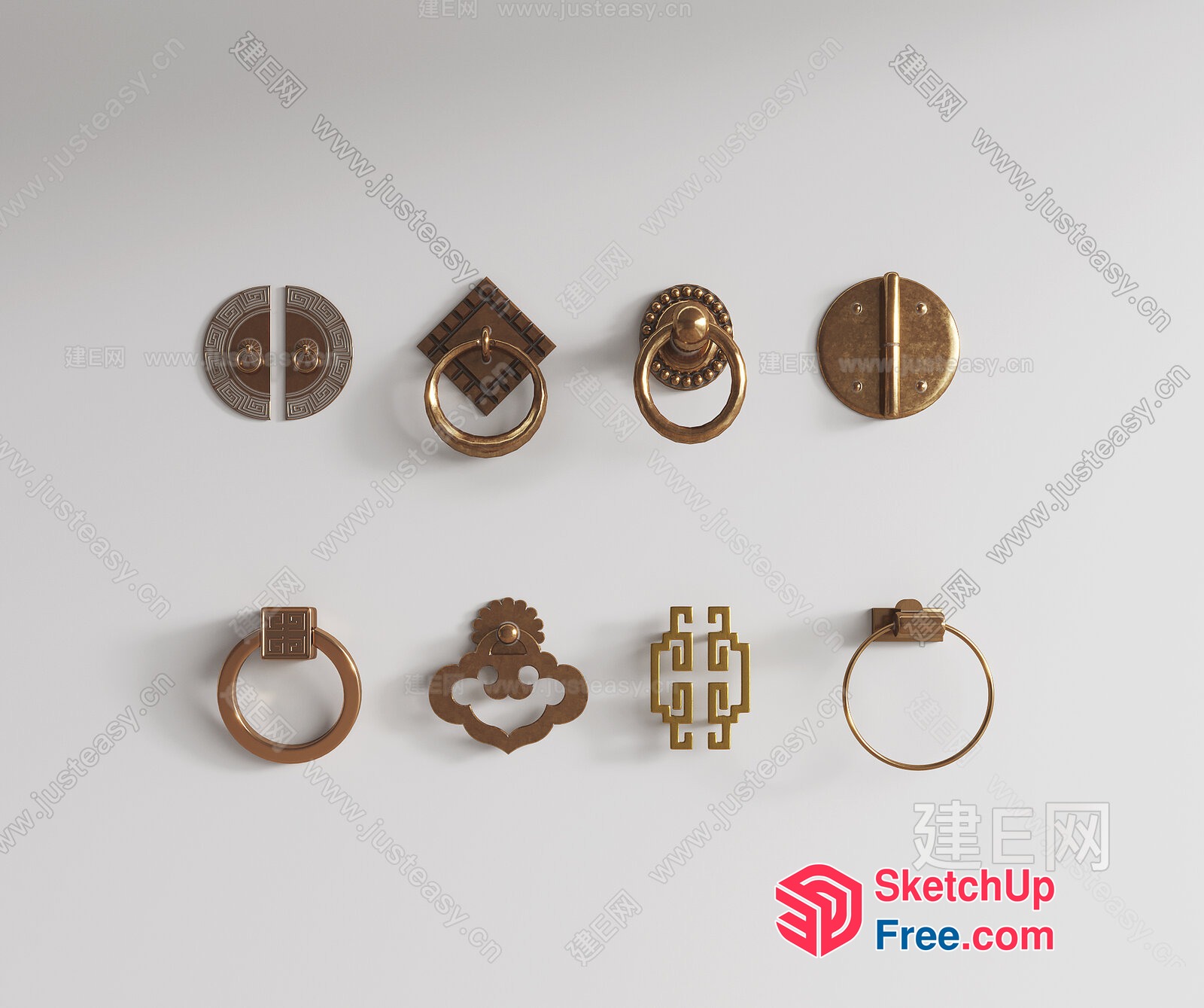 Various Door Handles 3D SketchUp File