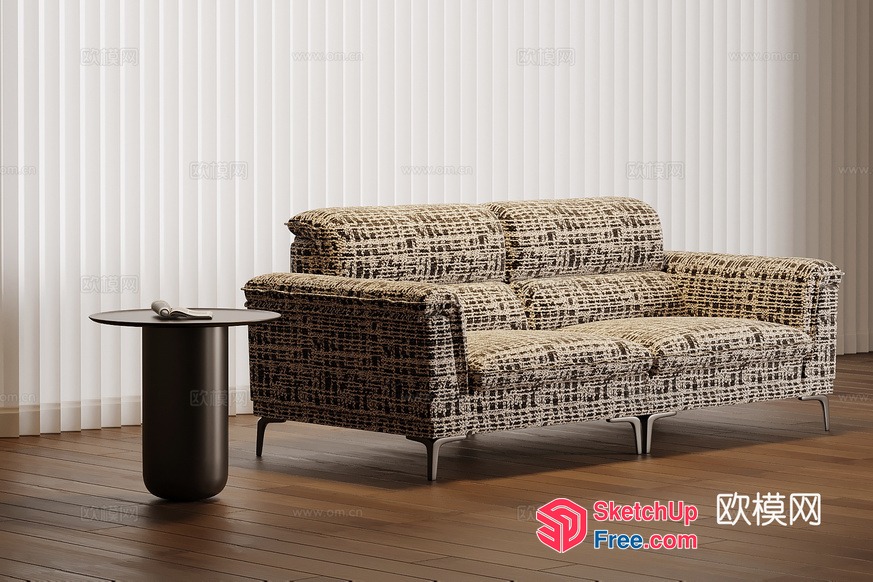 Modern Minimalist Living Room Furniture With Classic Style 3D SketchUp File