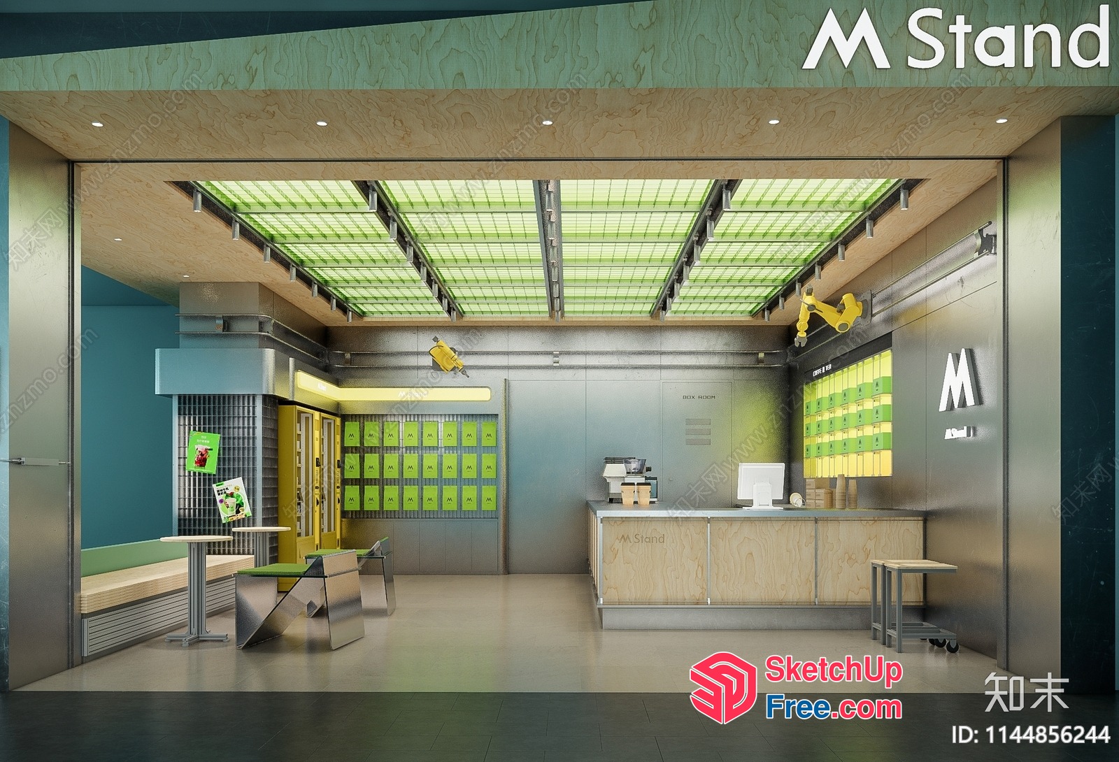 Modern Office Space With Sleek Furniture And Natural Wood Accents 3D SketchUp File