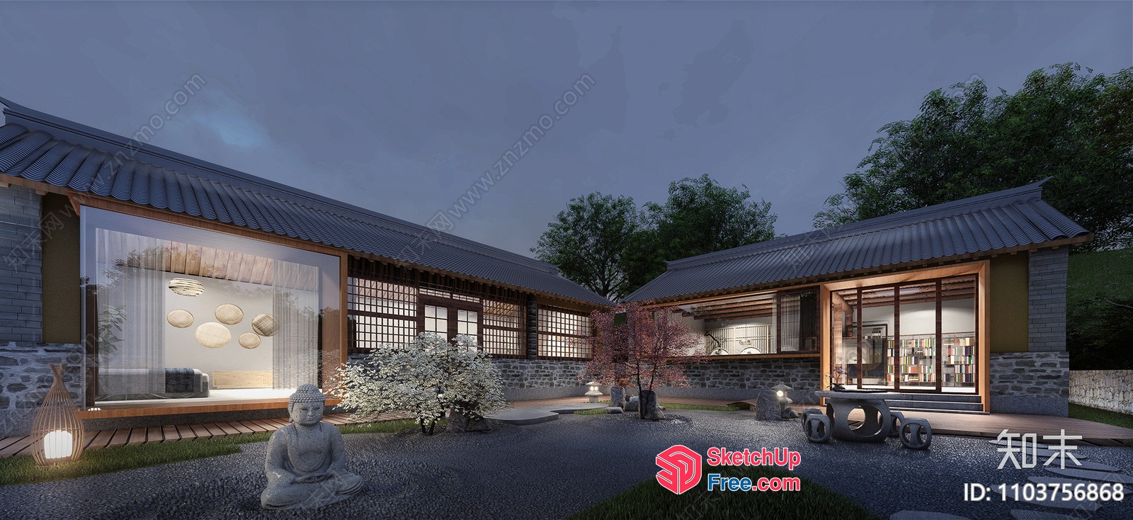 Exterior Of A Traditional Asian Villa 3D SketchUp File Exterior Of A Traditional Asian Villa 3D SketchUp File