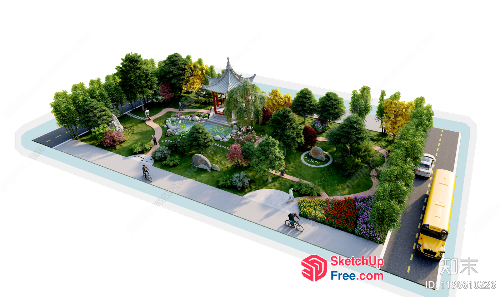 Serene Park Oasis 3D SketchUp File