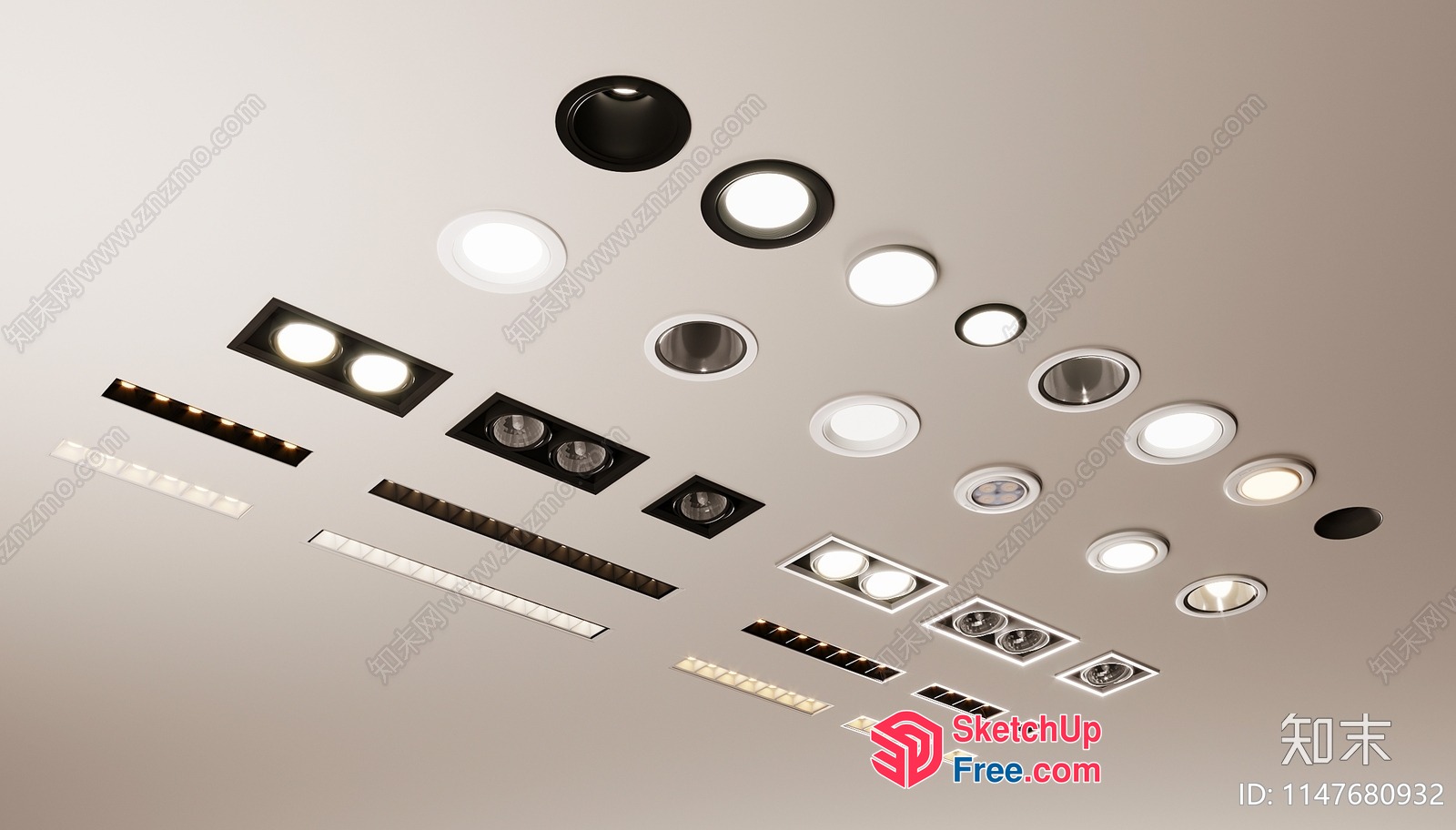 Ceiling Light Fixtures For Various Rooms 3D SketchUp File