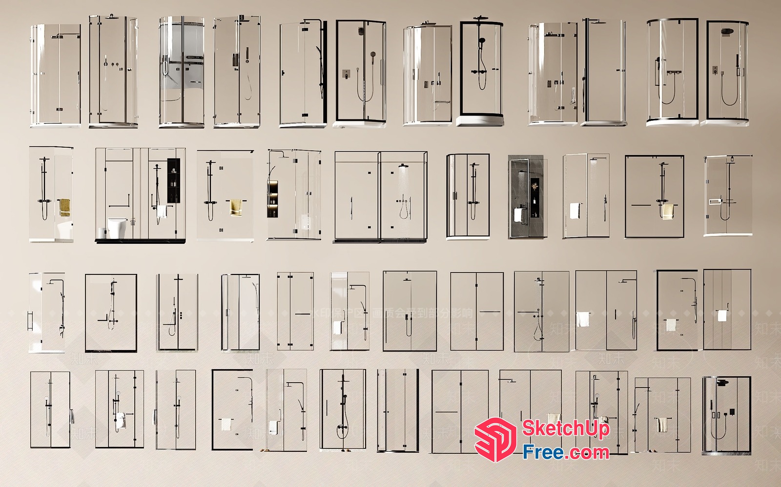 Shower Doors And Enclosures 3D SketchUp File