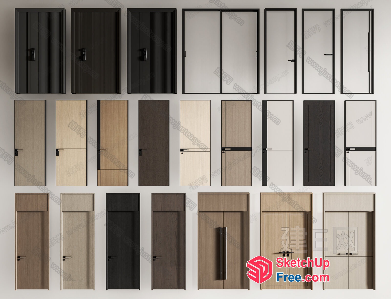 Various Doors And Windows 3D SketchUp File