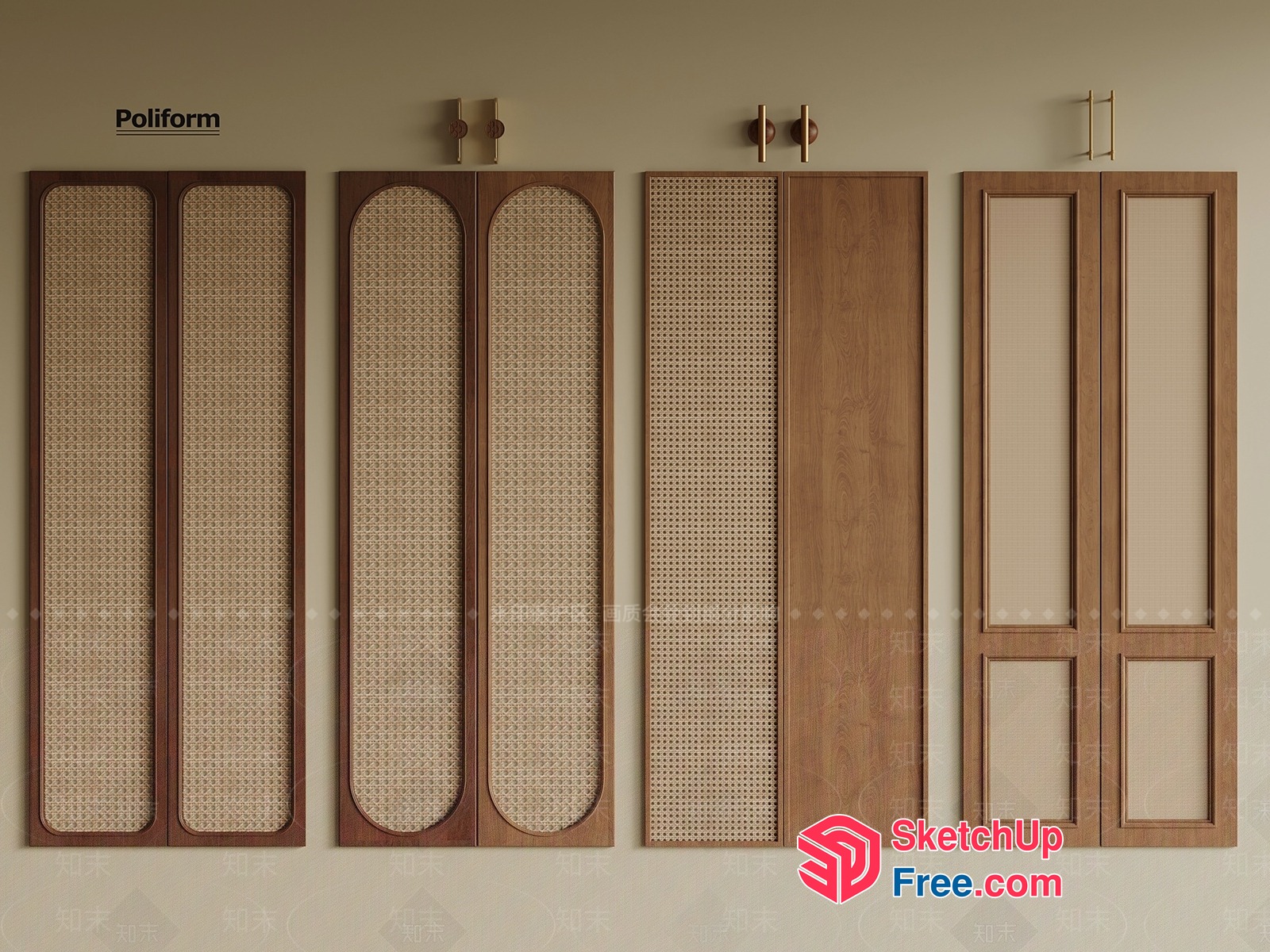 Poliform Partition Screen 3D SketchUp File