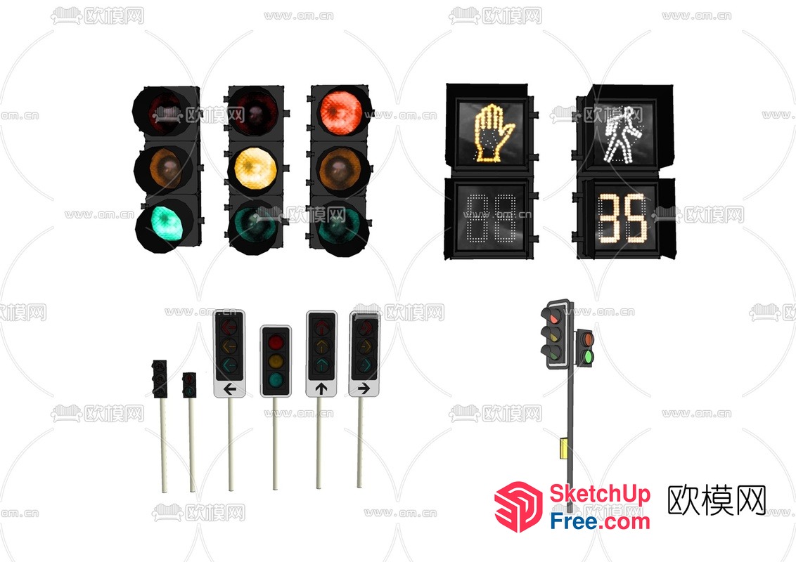 Traffic Light Collection 3D SketchUp File