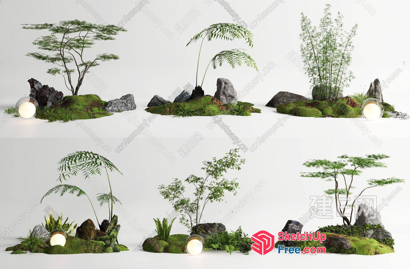 Japanese Style Garden Decor 3D SketchUp File