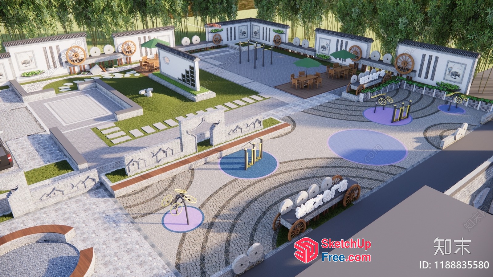 Luxurious Outdoor Seating Area With Elegant Furniture 3D SketchUp File