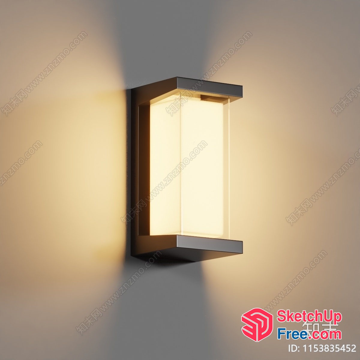 Modern Light Fixture On A Wall 3D SketchUp File