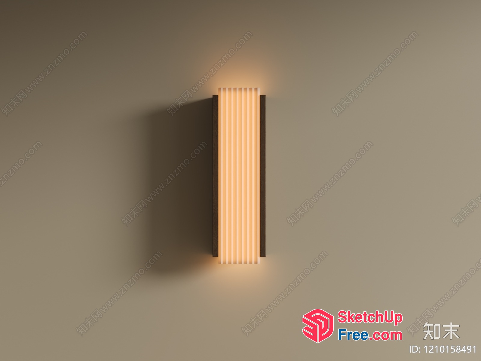 Minimalist Wall Sconce With Warm Lighting 3D SketchUp File