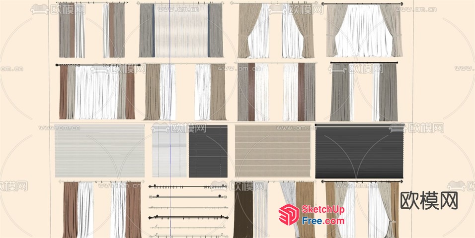 Curtain Options For Interior Decor 3D SketchUp File