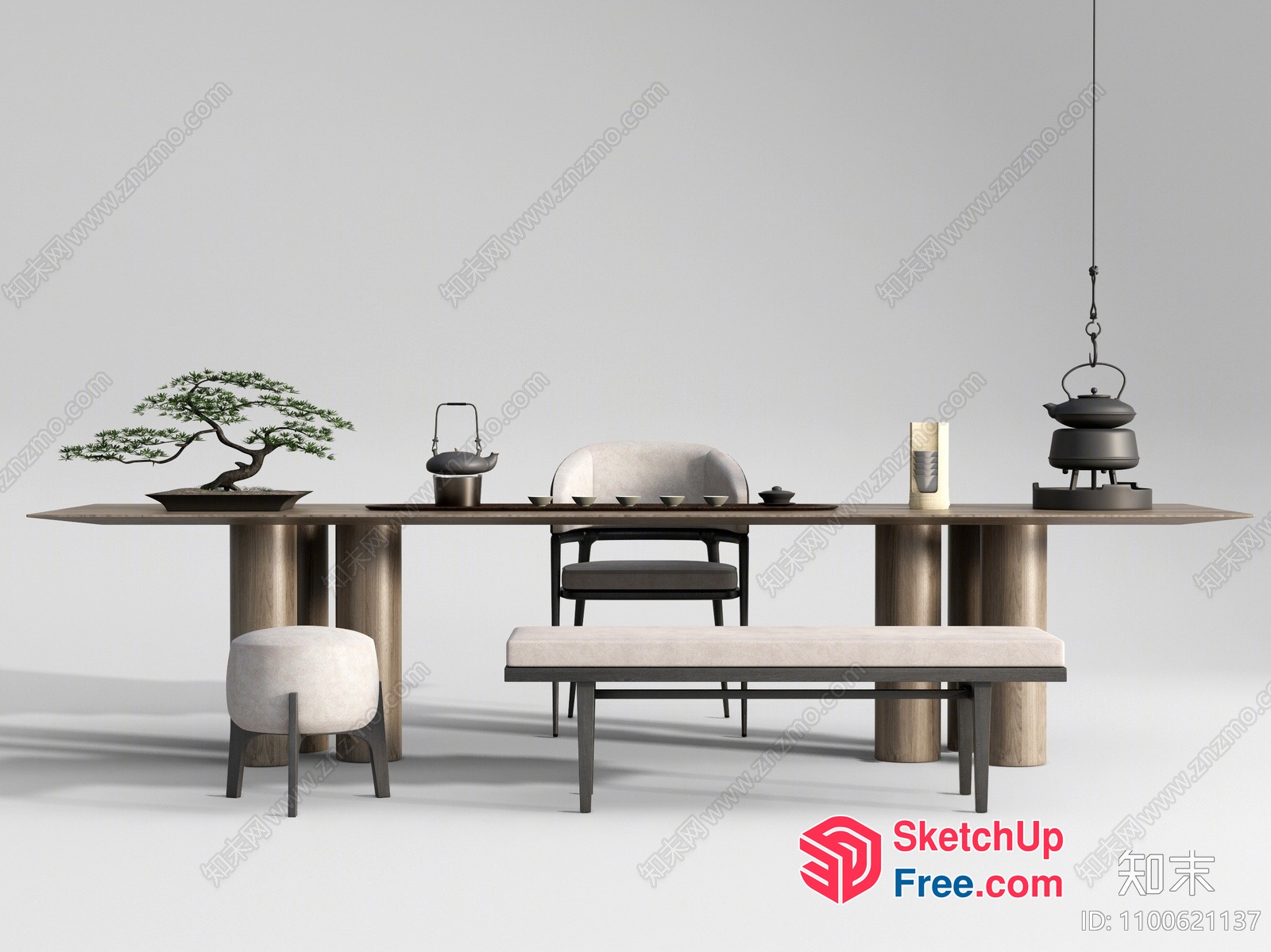 Wabi-Sabi Style Japanese Decor 3D SketchUp File