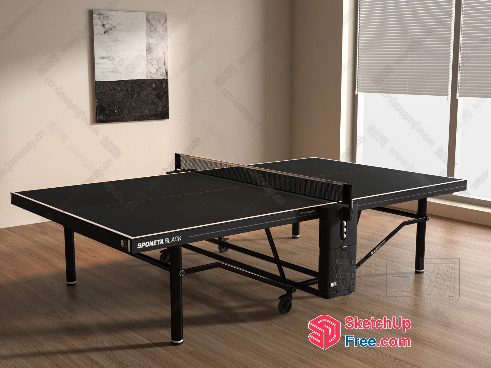 Ping Pong Table In A Cozy Room Setting 3D SketchUp File