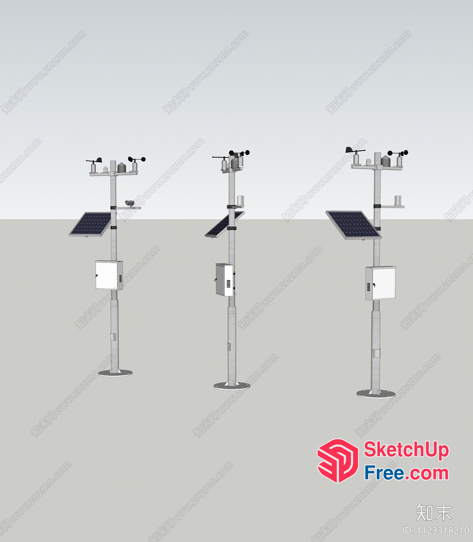 Solar-Powered Weather Station 3D SketchUp File