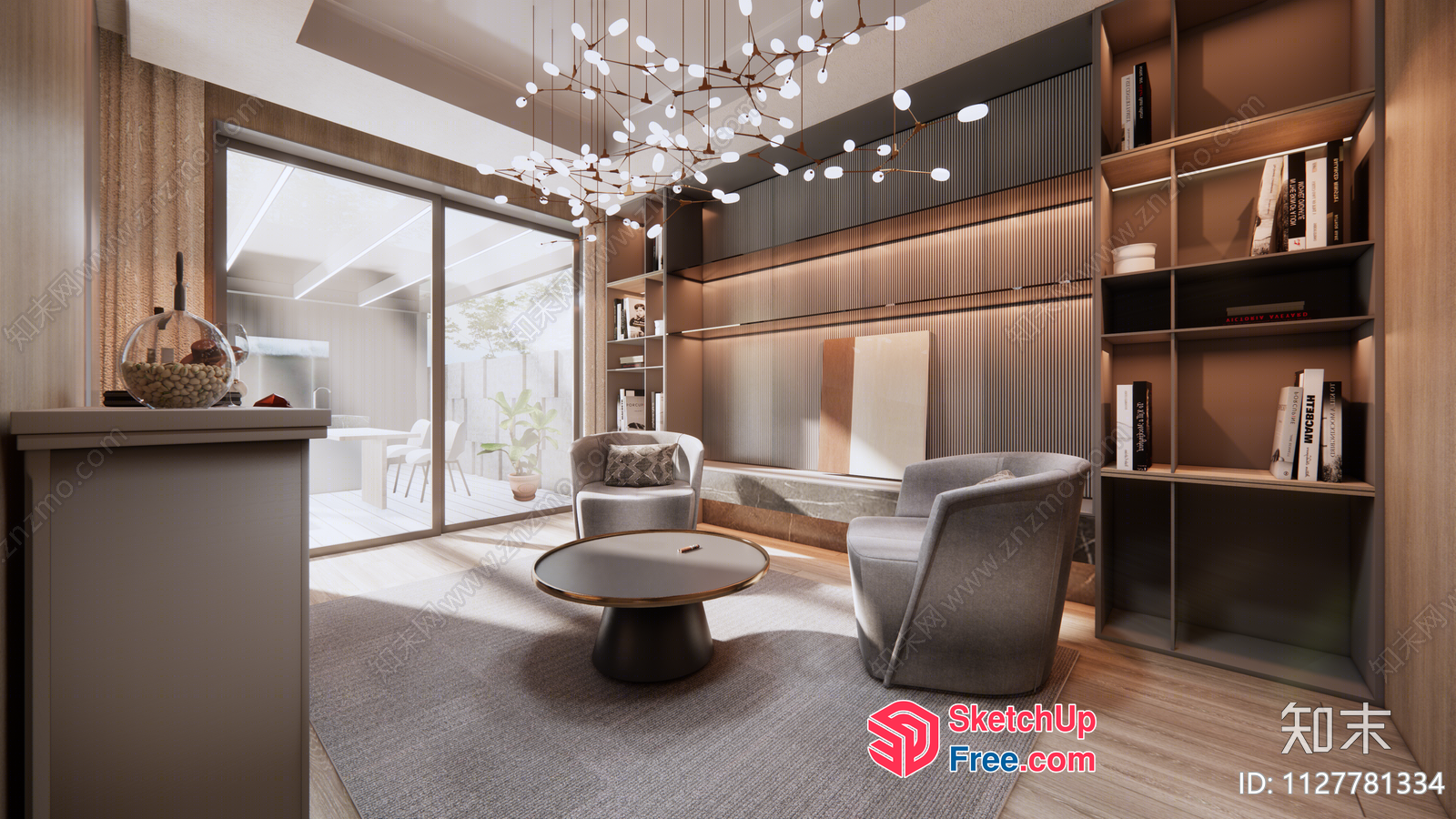 Modern Living Room With Sleek Furniture And Natural Light 3D SketchUp File
