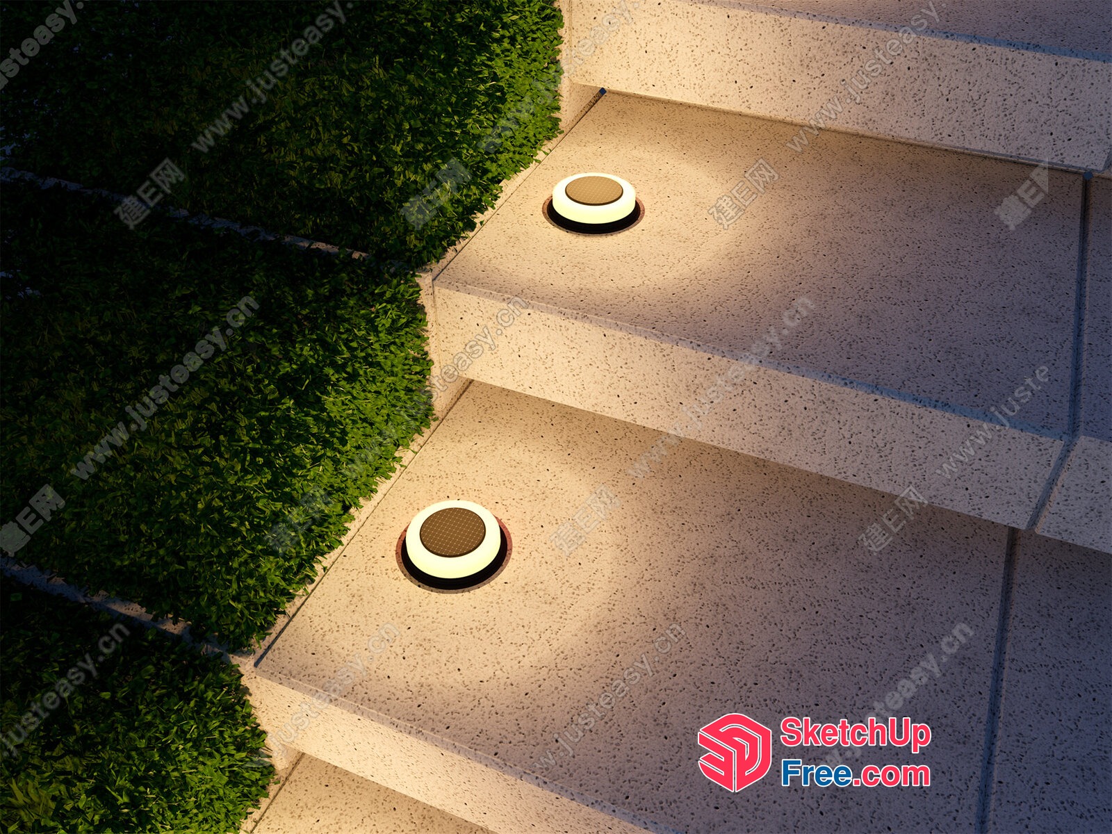 Outdoor Stairwell Lighting Fixtures 3D SketchUp File