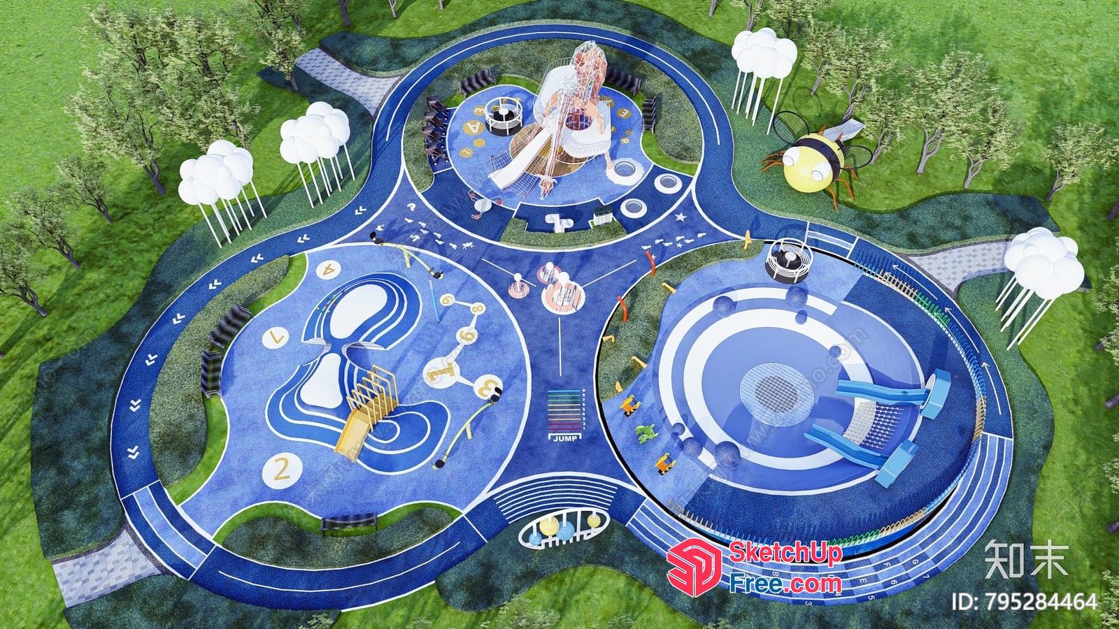 Colorful And Fun Children'S Playground 3D SketchUp File