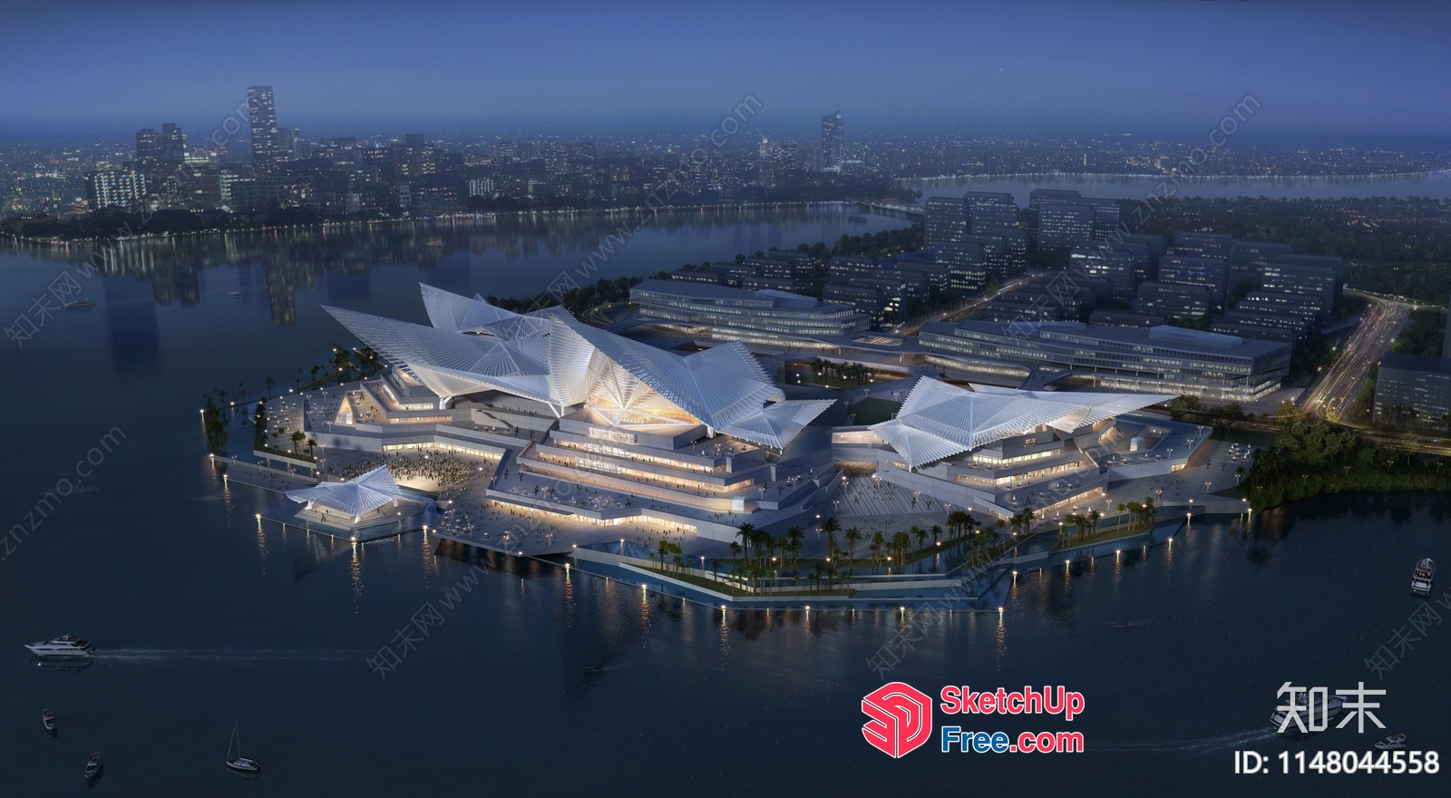 Futuristic Cityscape 3D SketchUp File