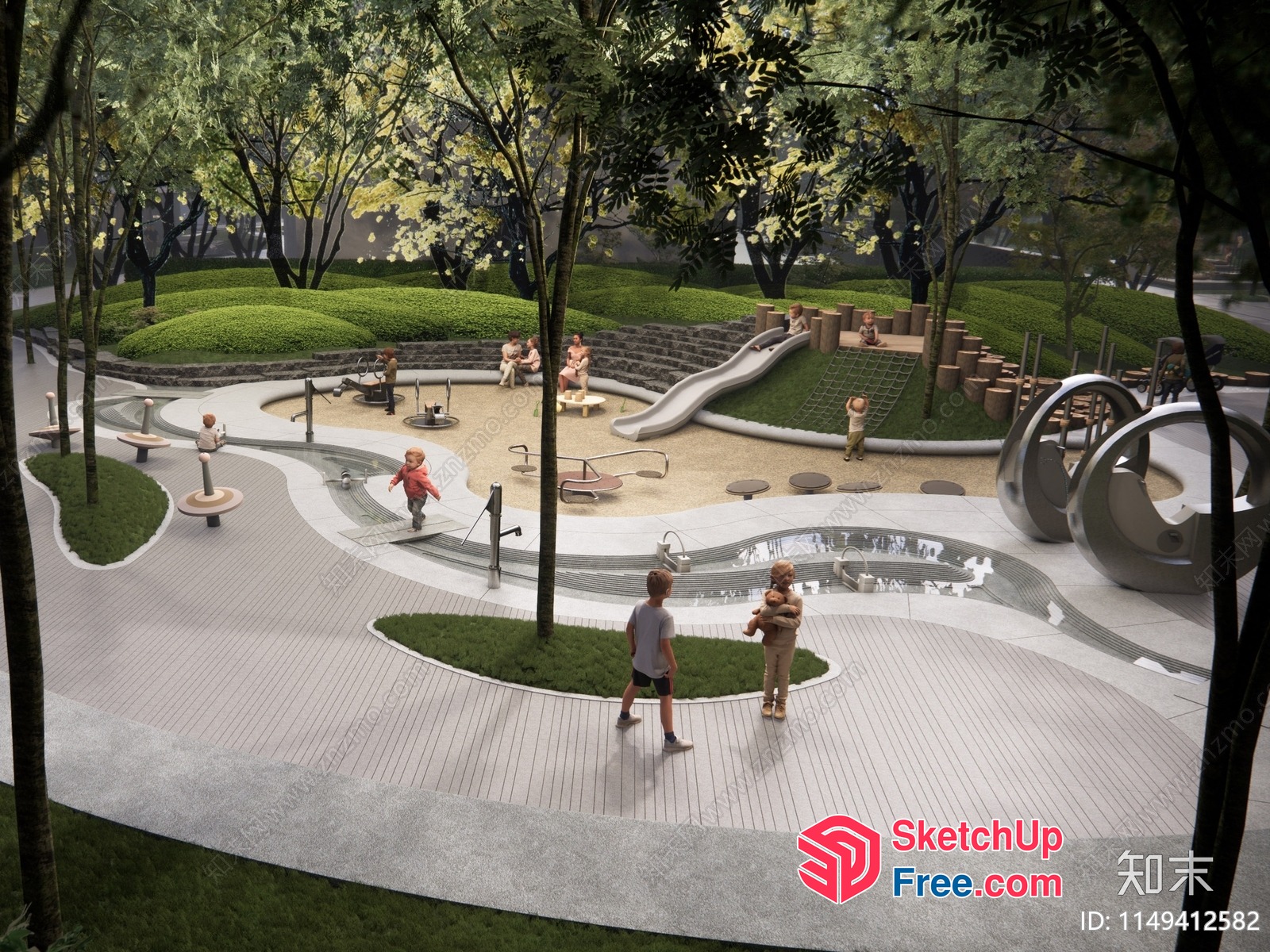 Children'S Playground With Modern Design Elements 3D SketchUp File