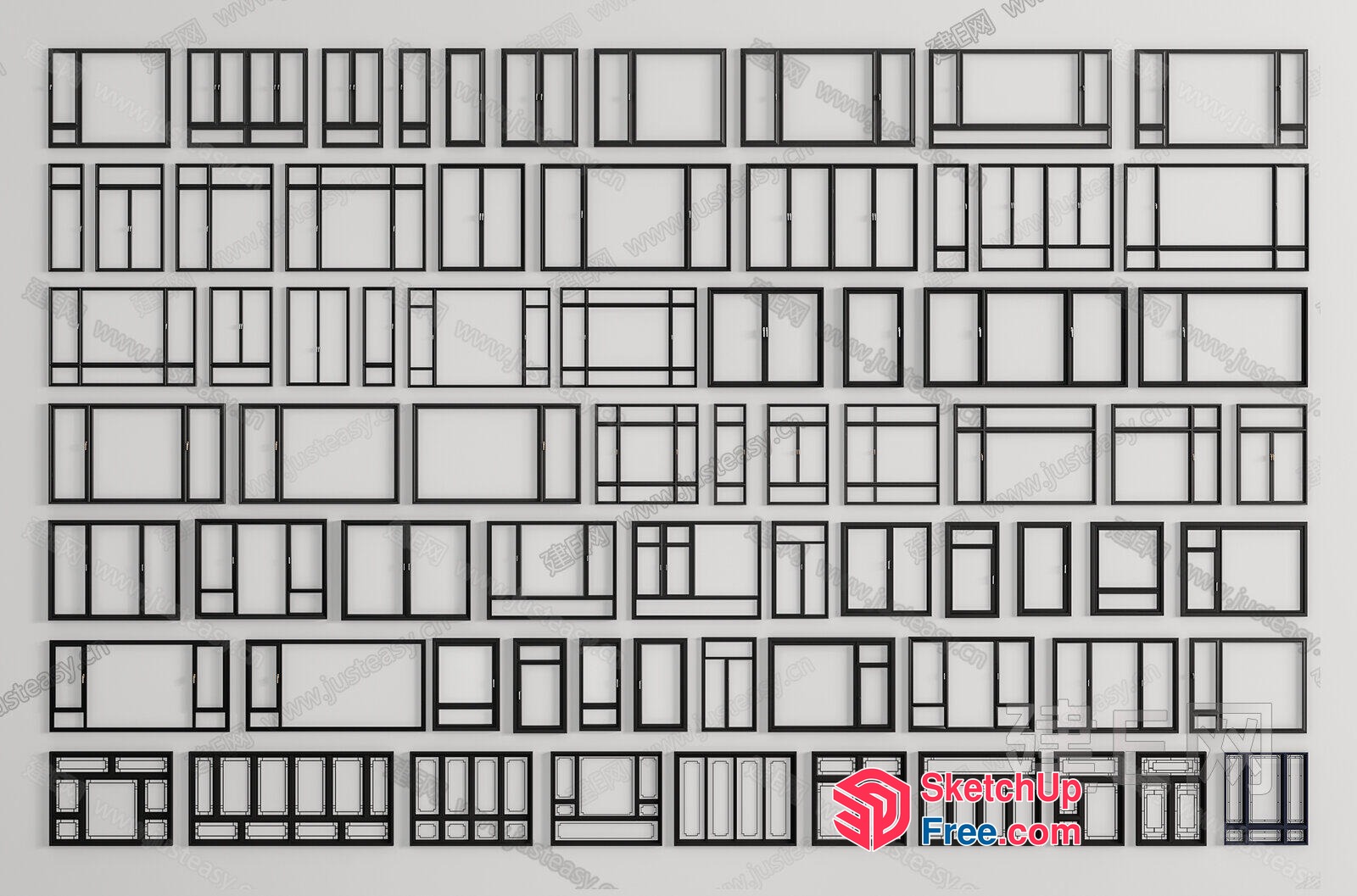 Window Frames Collection 3D SketchUp File
