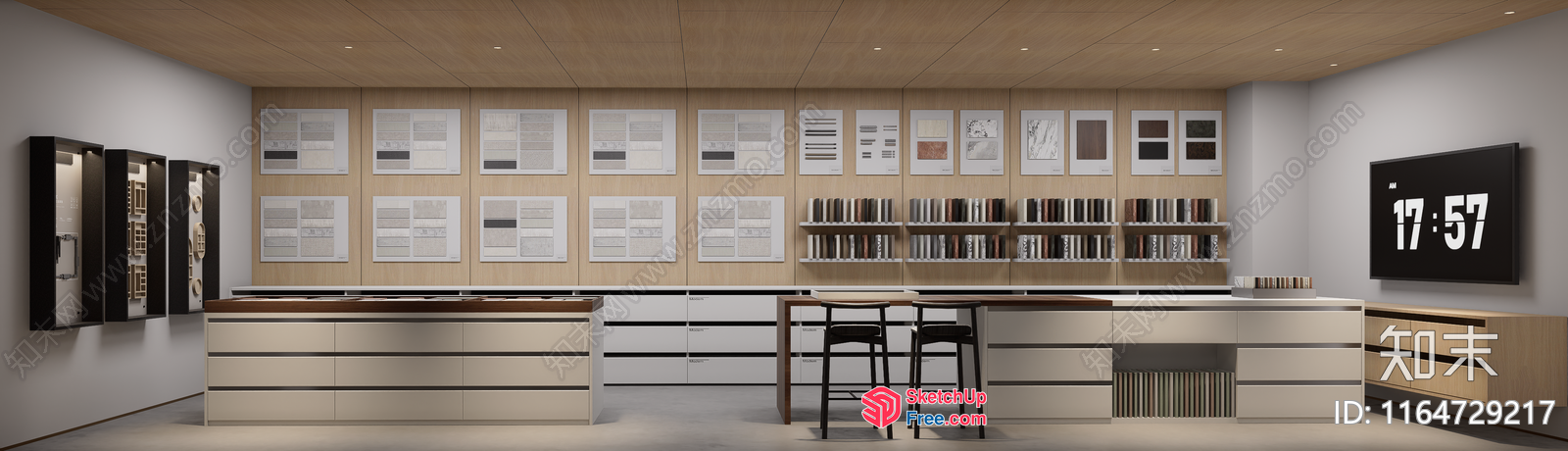 Modern Minimalist Office Space With Clean Lines And Natural Materials 3D SketchUp File