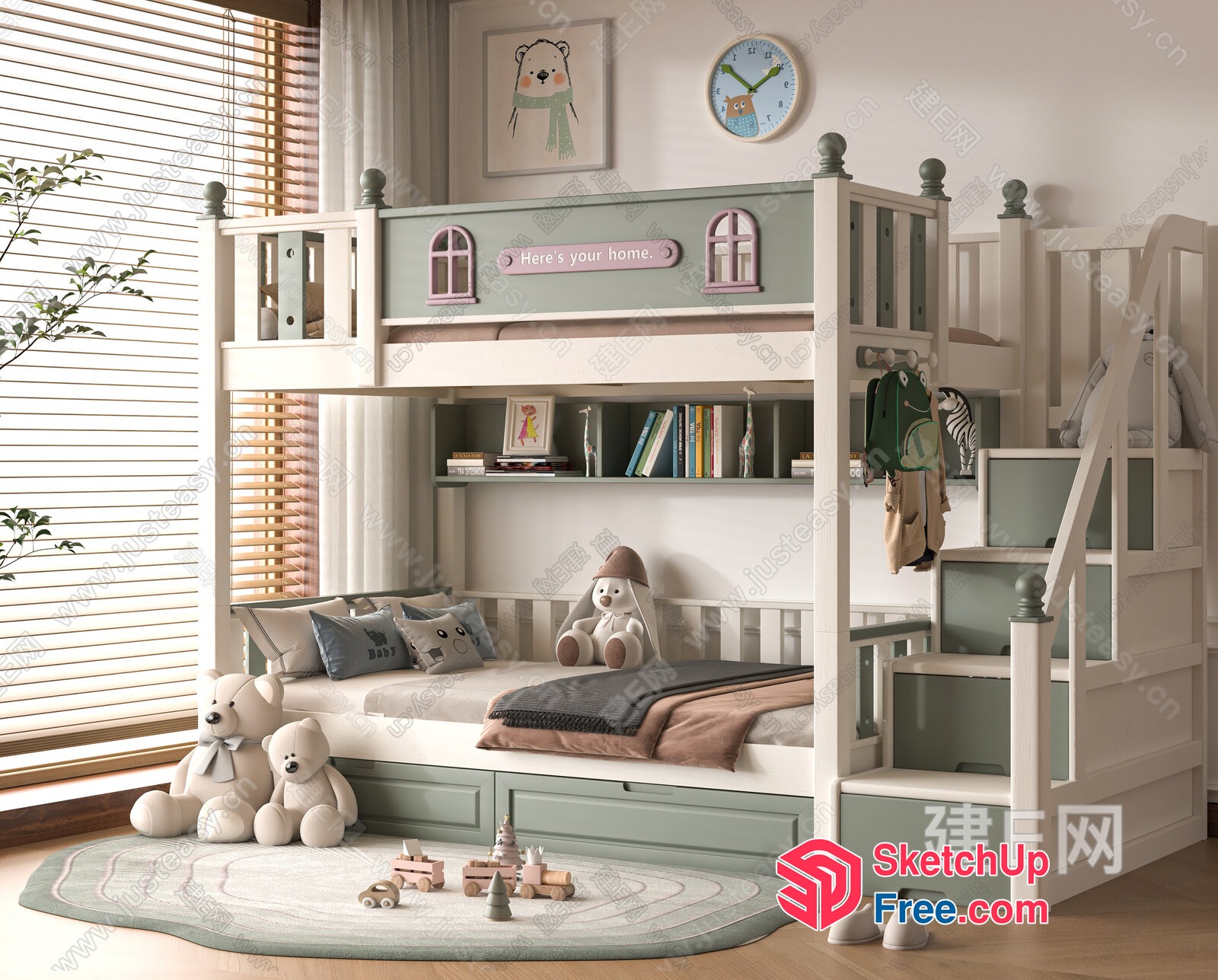 Cozy Modern Children'S Bedroom 3D SketchUp File