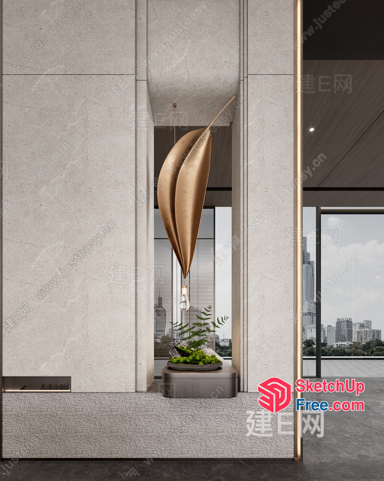 Elegant Modern Minimalist Interior Design 3D SketchUp File