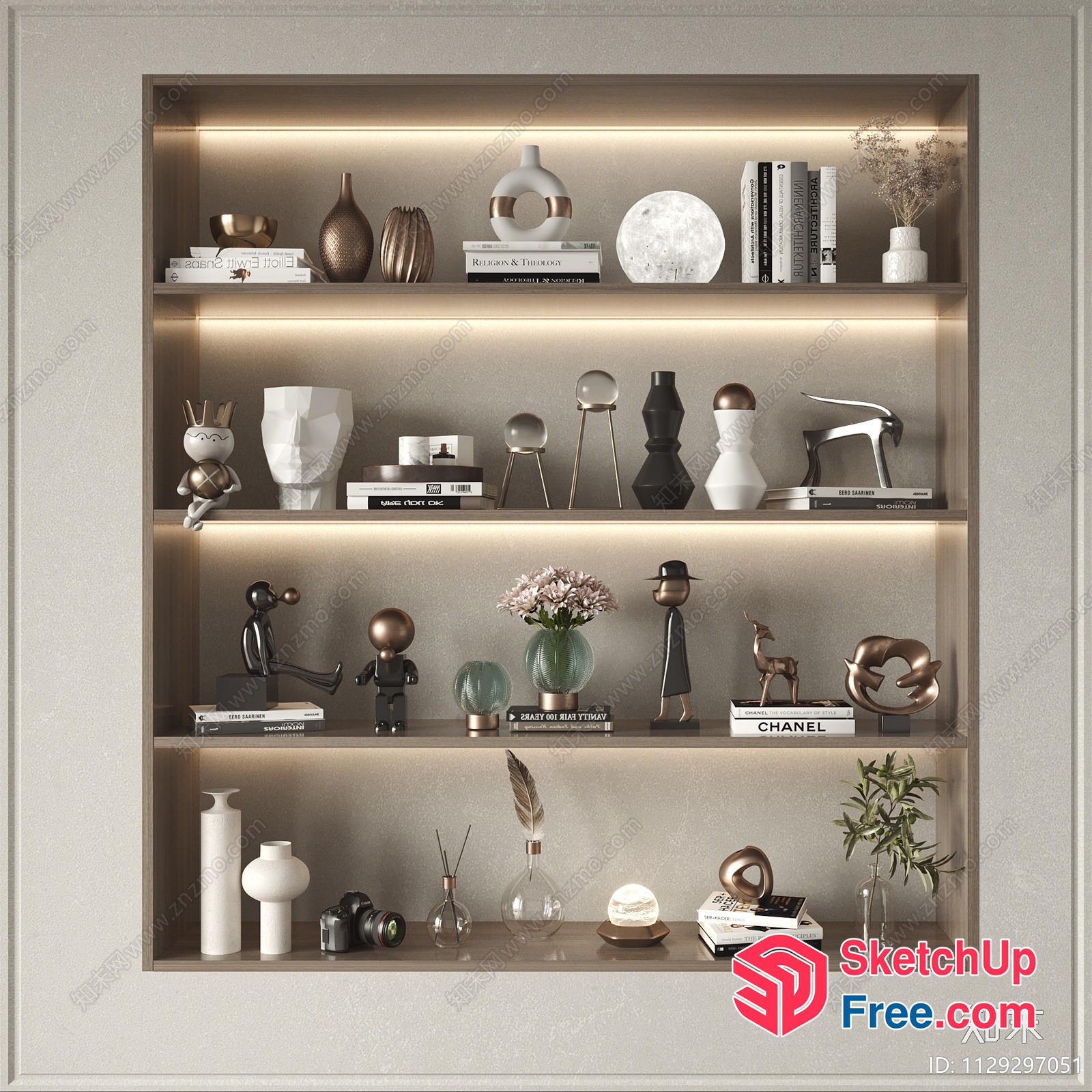 Decorative Shelf With Modern And Sleek Design 3D SketchUp File