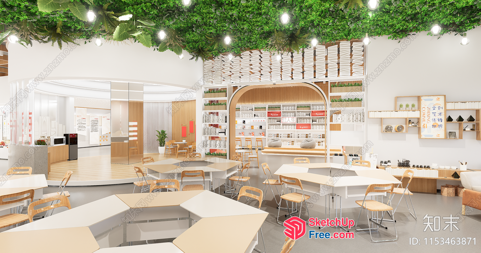 Modern Japanese-Style Office Space 3D SketchUp File
