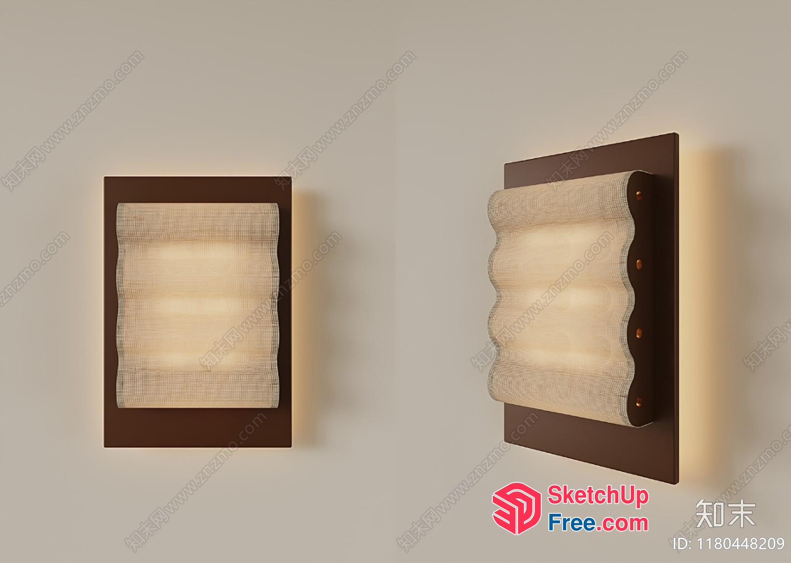 Modern Japanese-Style Wall Lamps 3D SketchUp File
