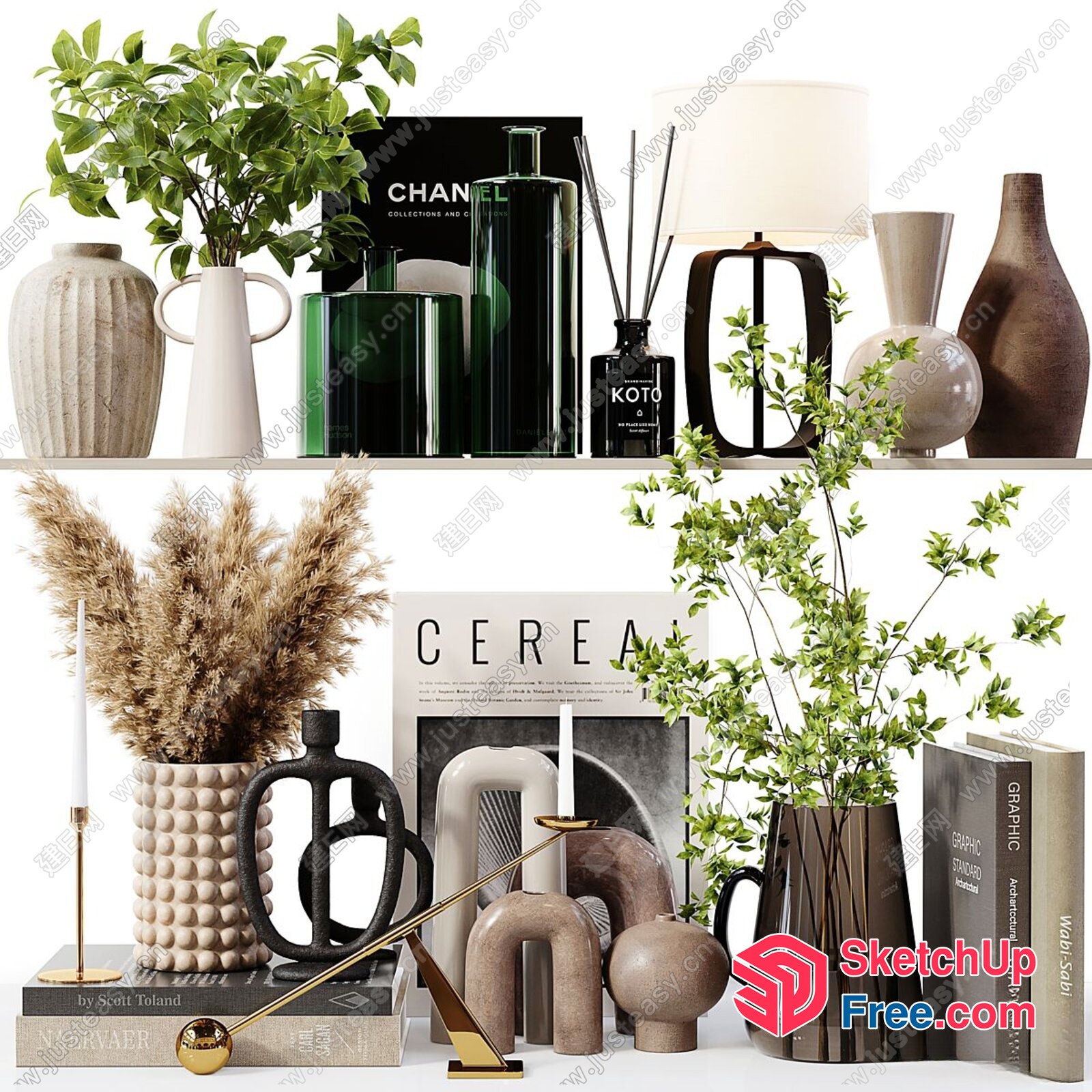 Elegant Modern Interior Design Elements 3D SketchUp File
