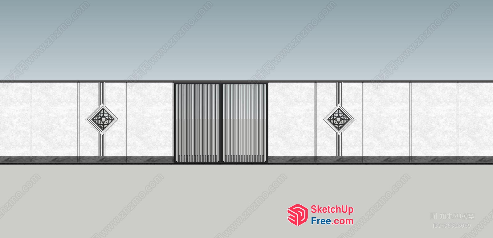 Glass Curtain Wall 3D SketchUp File