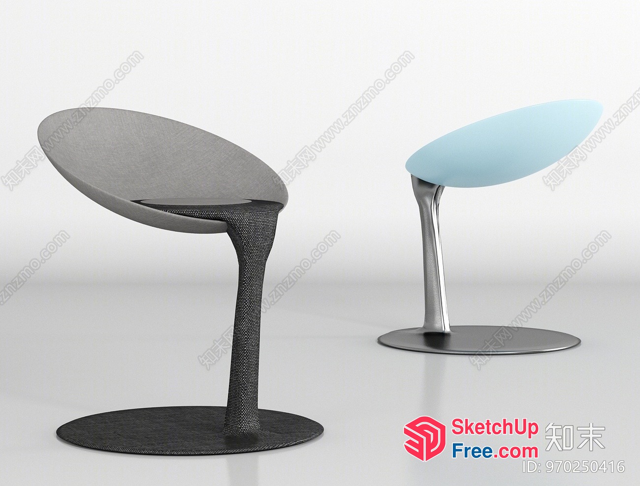Modern, Sleek, Unique Stools 3D SketchUp File