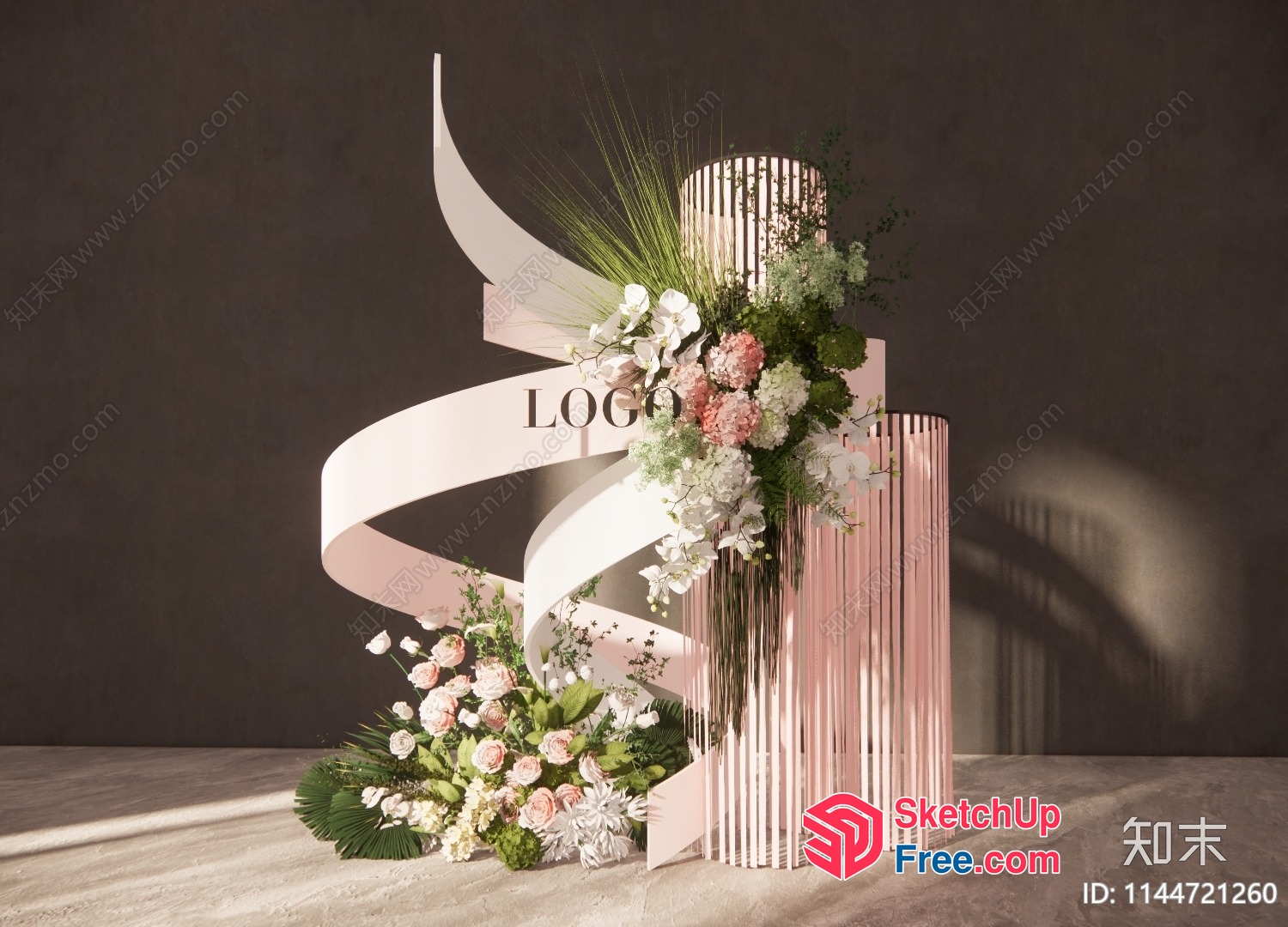 Elegant Modern Floral Arrangement 3D SketchUp File