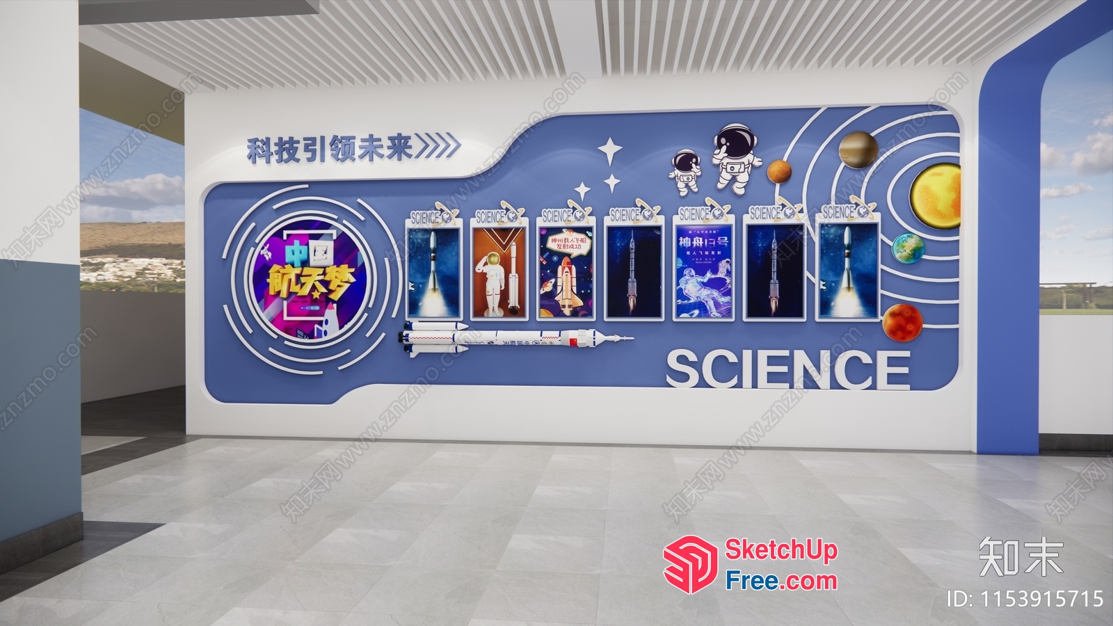 Science-Themed Wall Art 3D SketchUp File