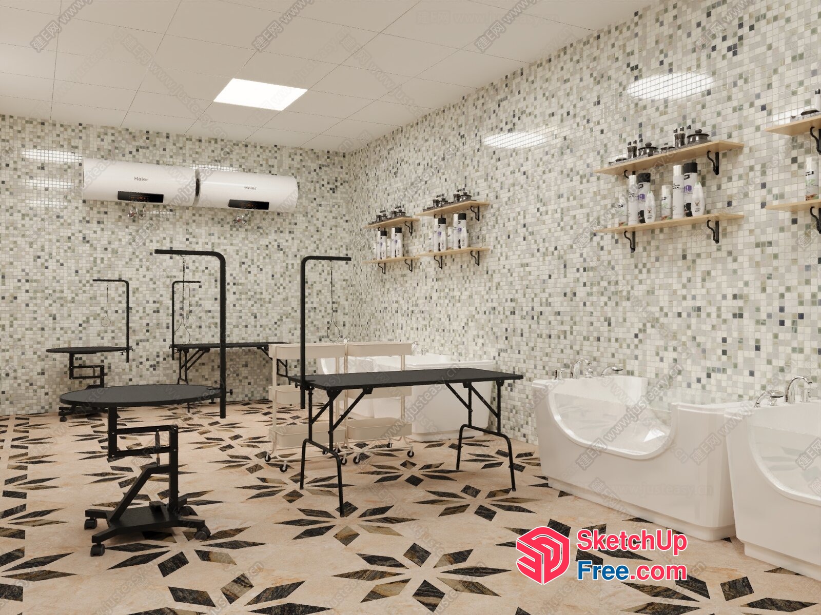 Modern Spa Room With Elegant Decor 3D SketchUp File